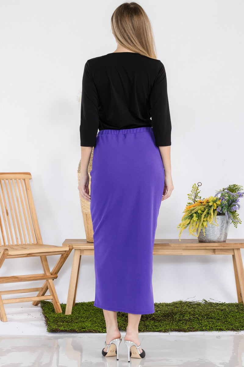 Crêpe midi skirt in purple - Dries Van Noten | Mytheresa